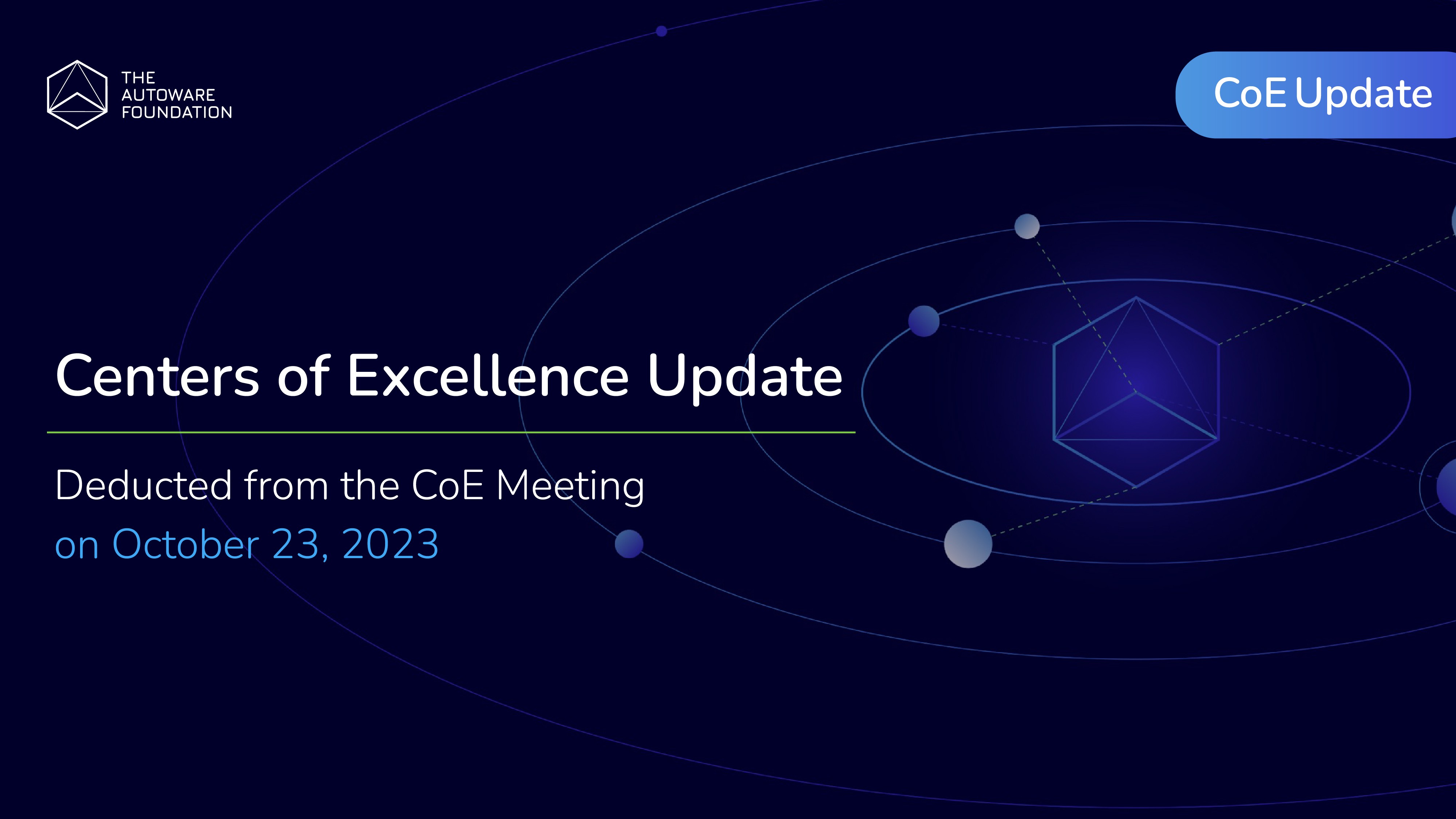 Autoware Centers of Excellence Updates – October 2023