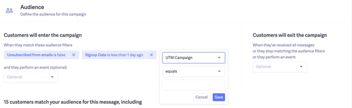messaging utm filter