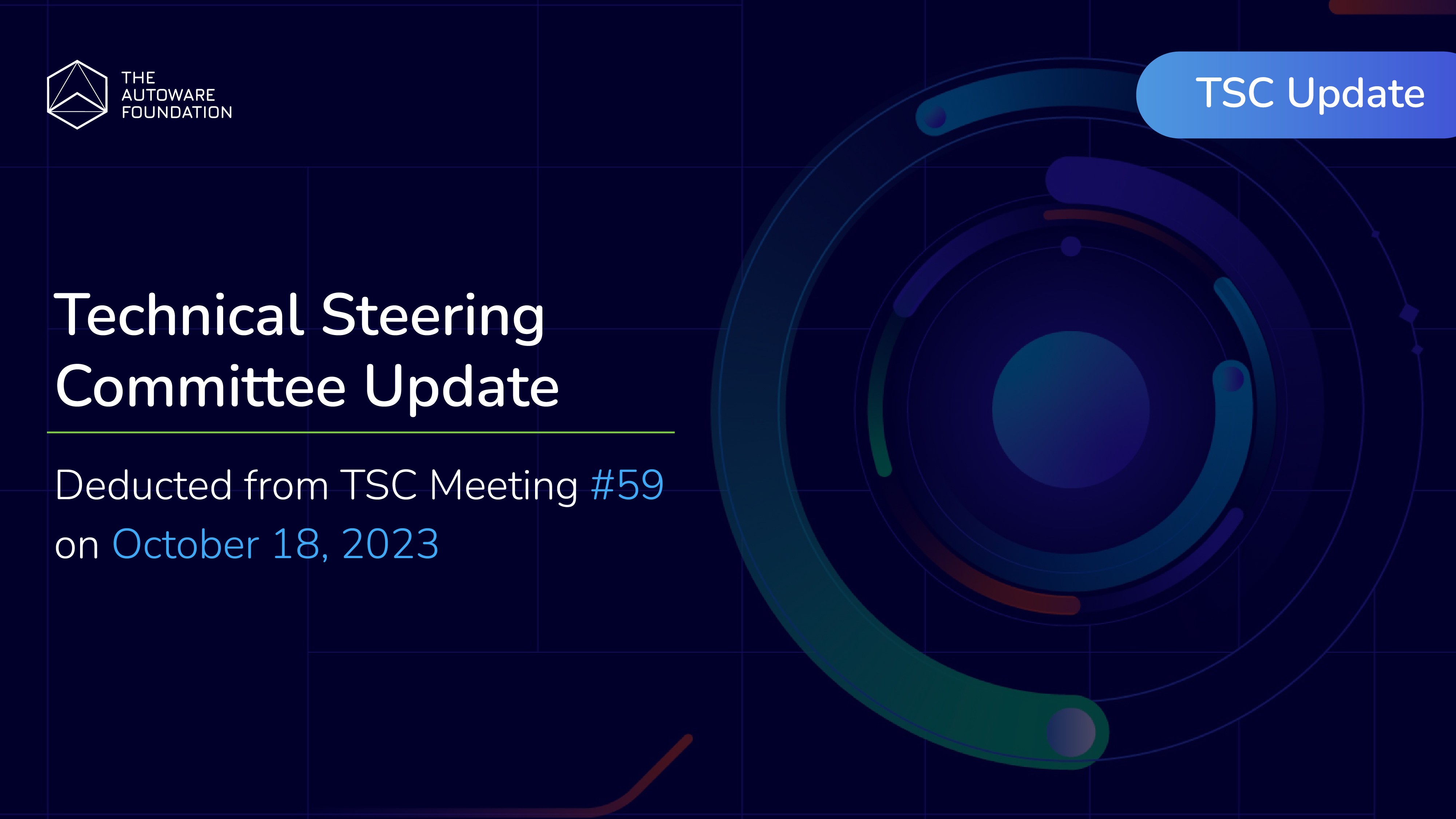 Autoware Technical Steering Committee – October 2023