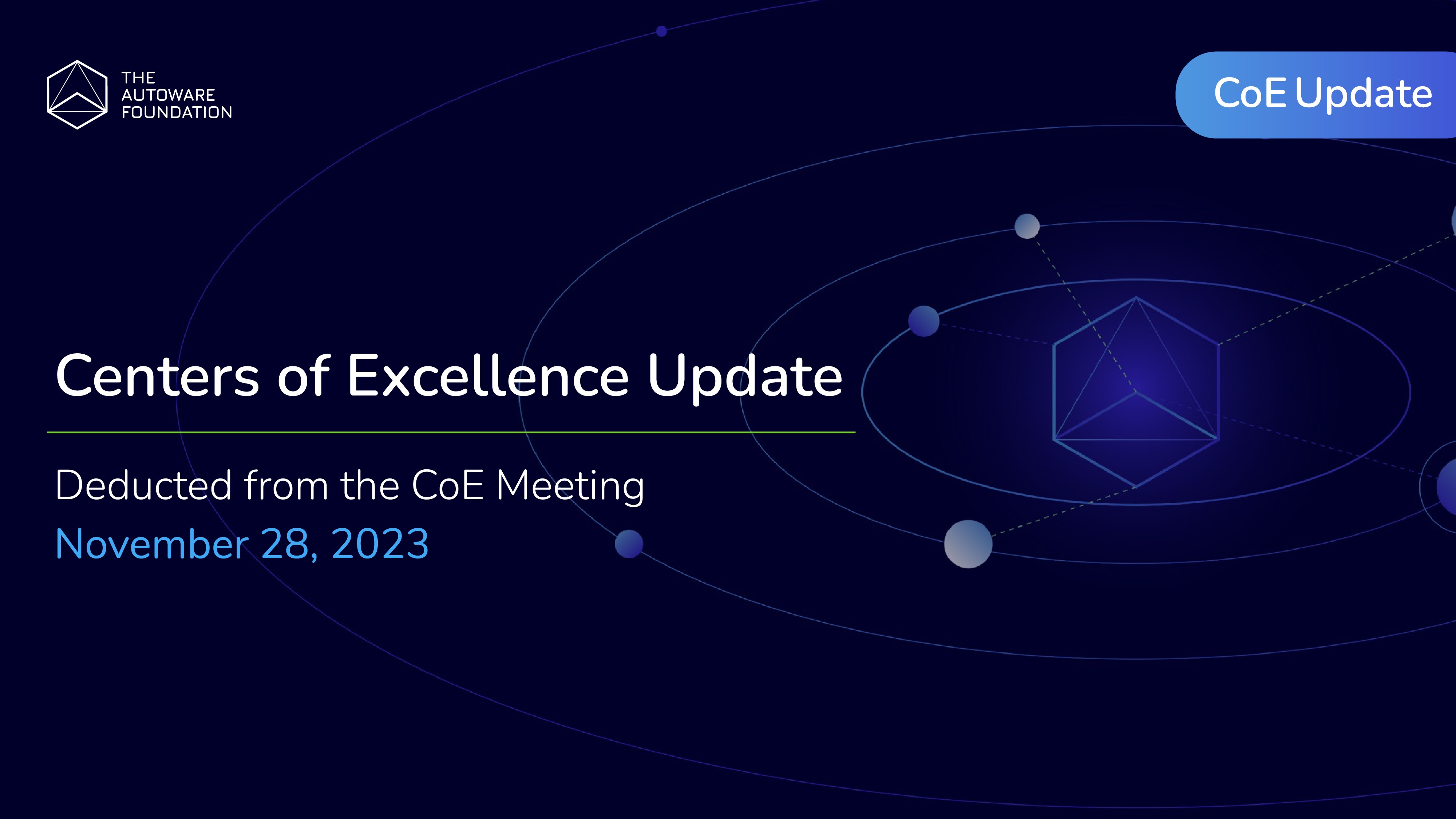 Autoware Centers of Excellence Updates November 2023