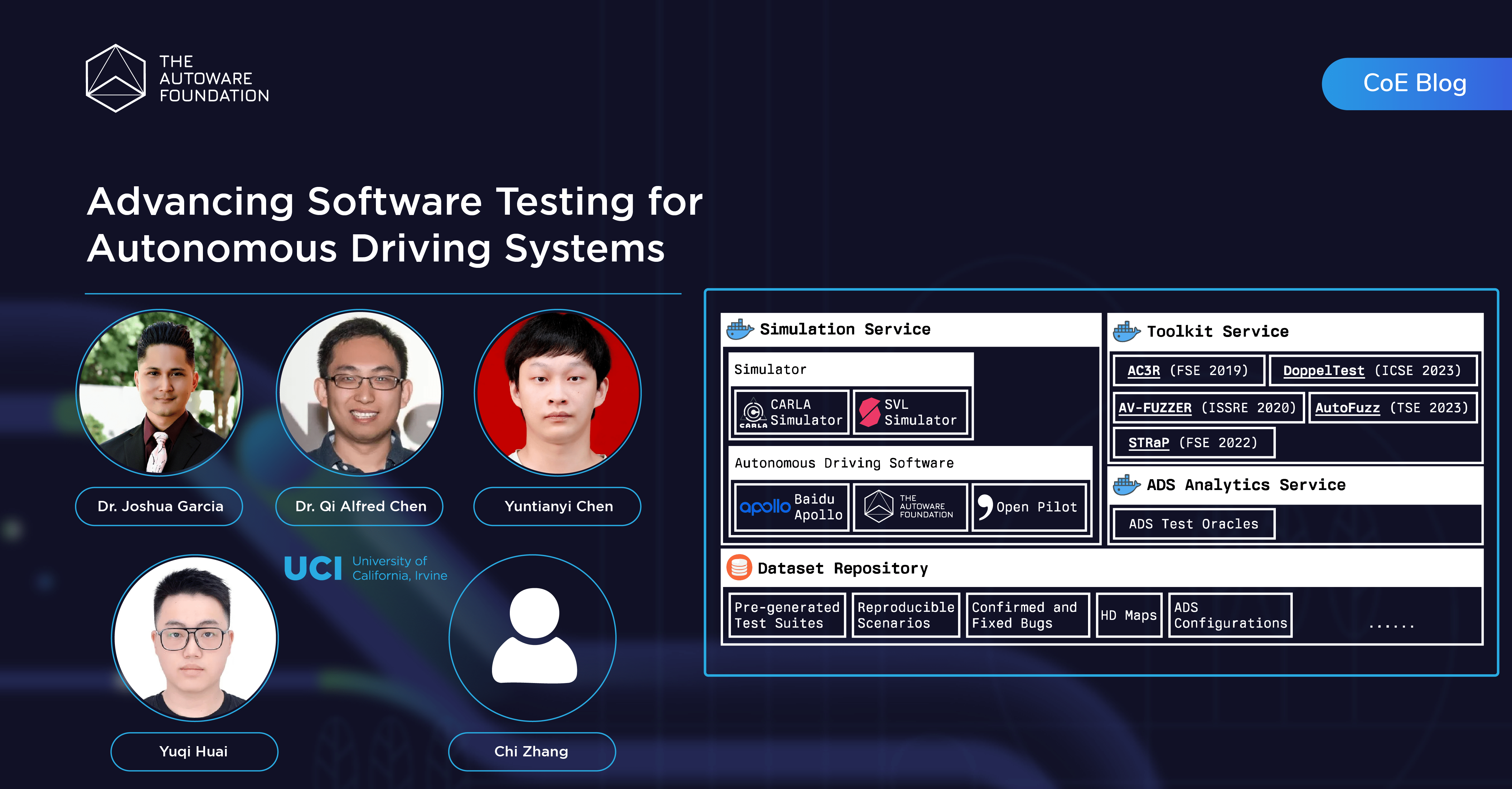 Advancing Software Testing for Autonomous Driving Systems: A Year of Collaboration and Contribution at UCI