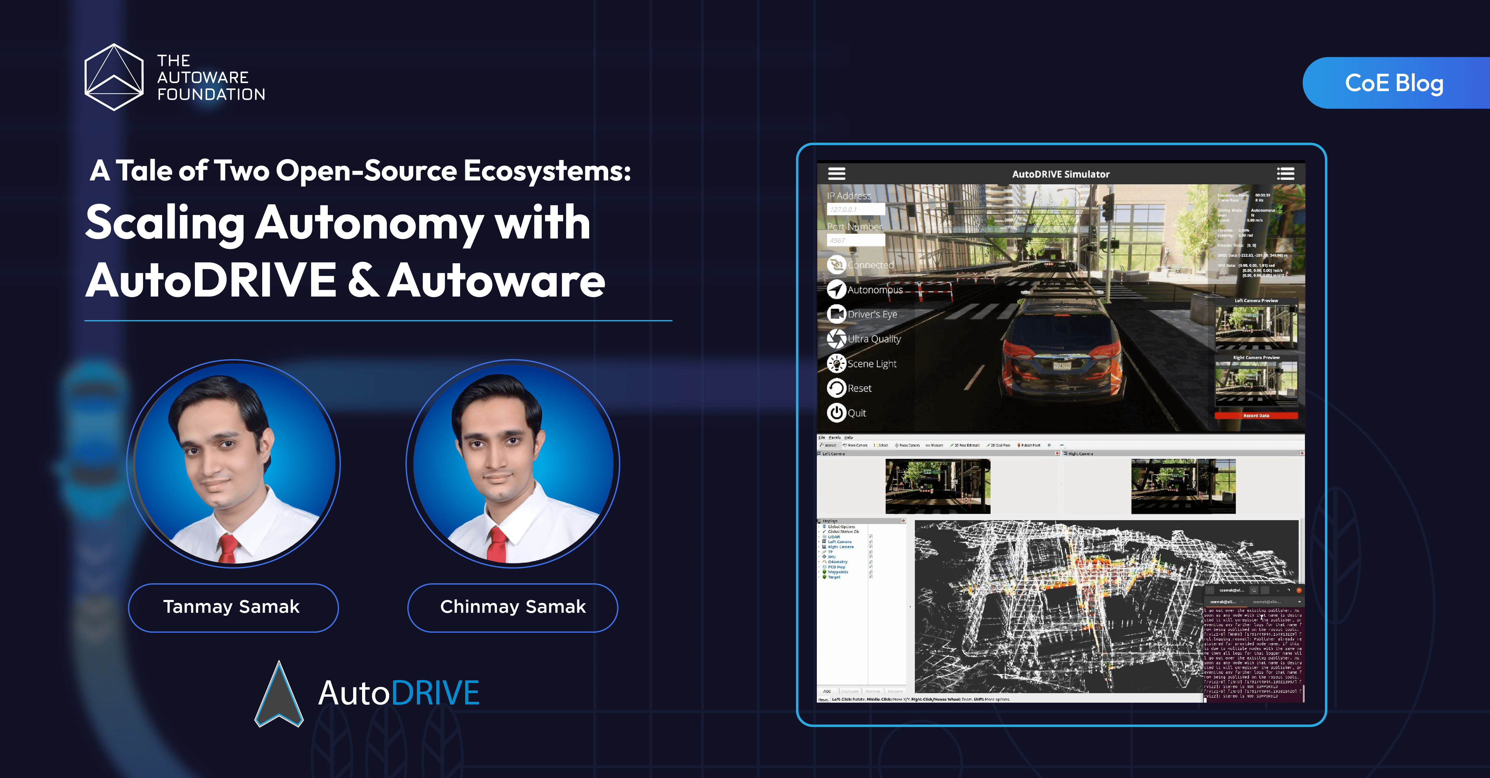 A Tale of Two Open-Source Ecosystems: Scaling Autonomy with AutoDRIVE & Autoware
