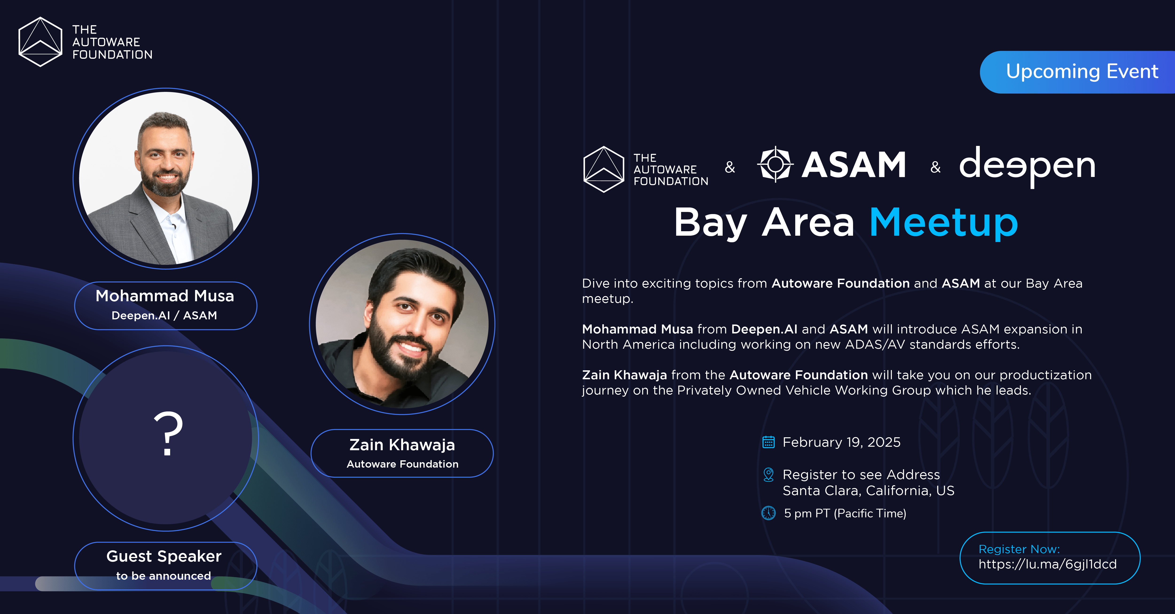 Autoware <> ASAM <> Deepen AI Meetup in the Bay Area