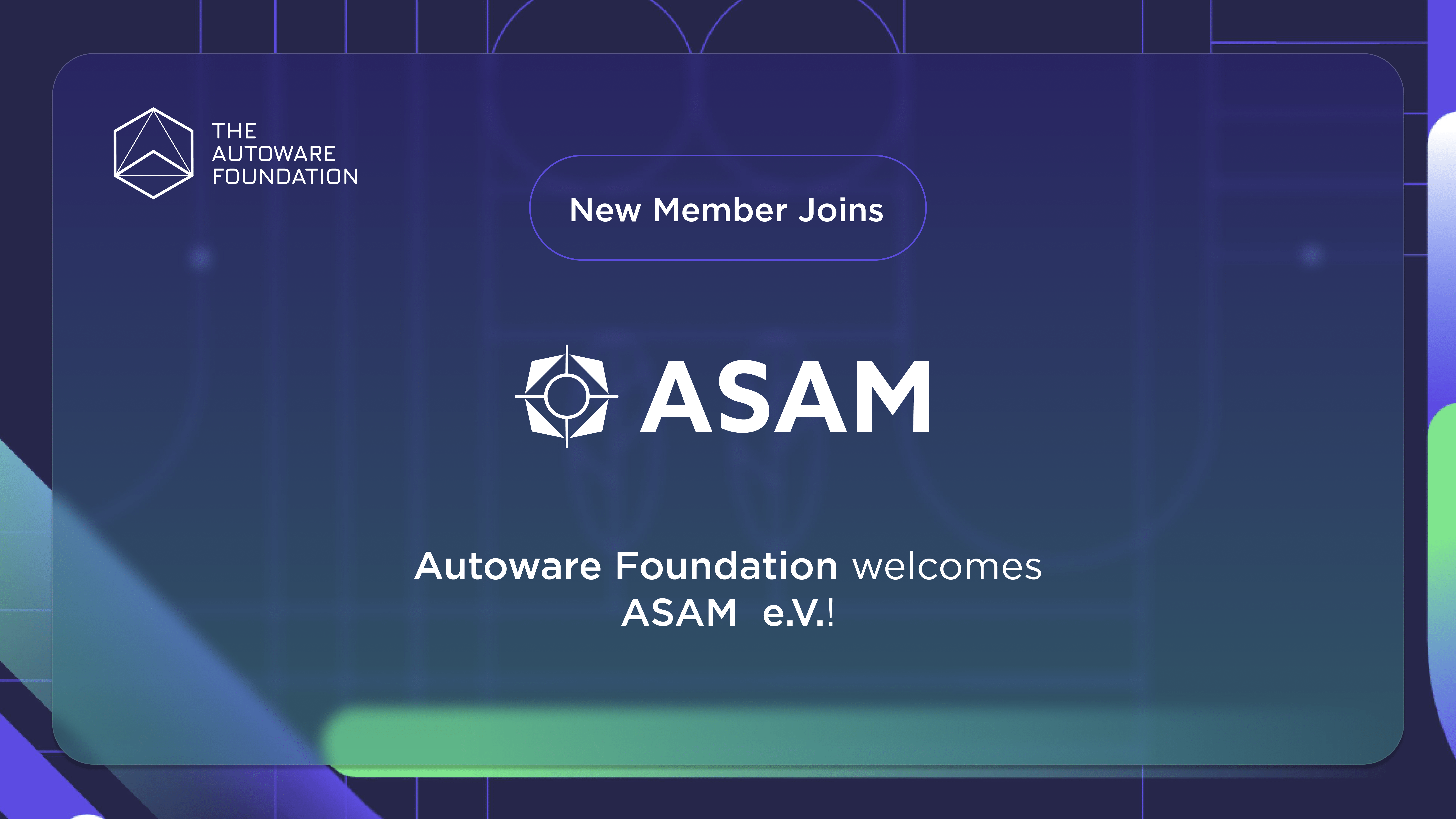 ASAM and the Autoware Foundation are partnering to advance autonomous driving