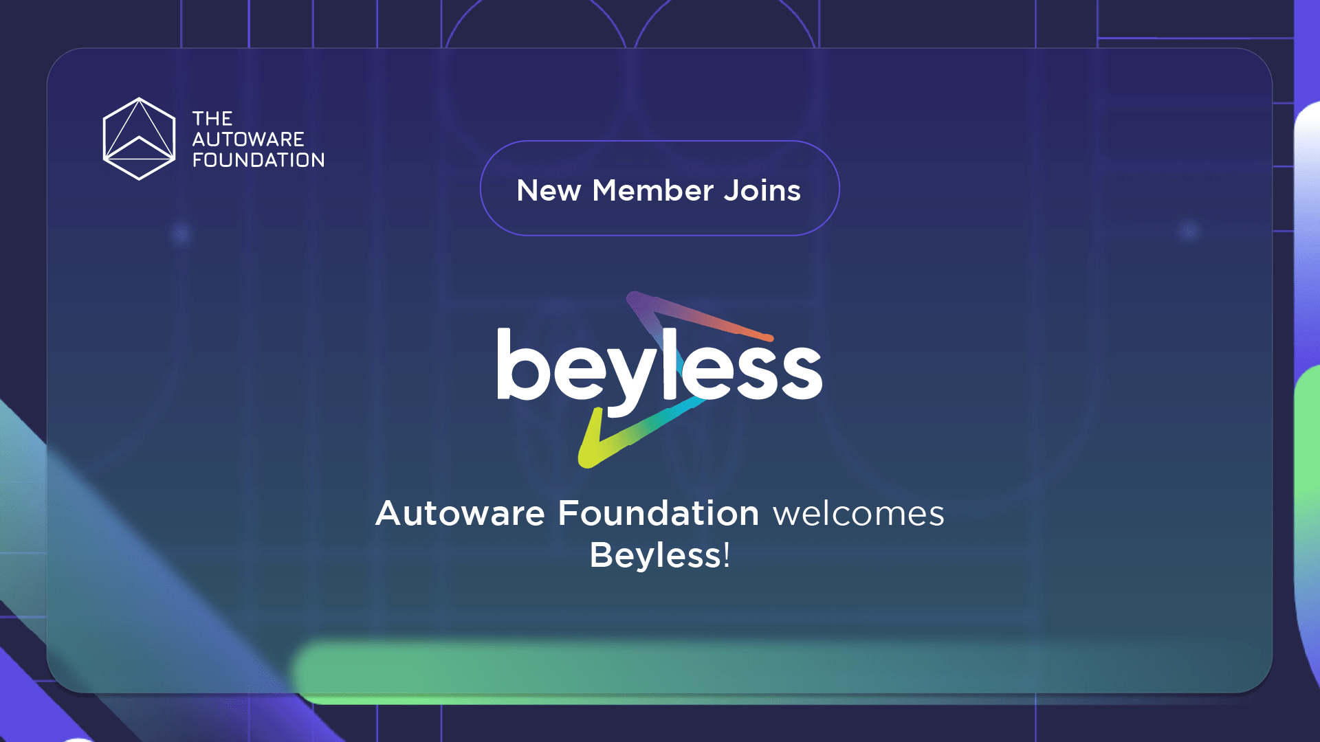 Beyless joins the Autoware Foundation!