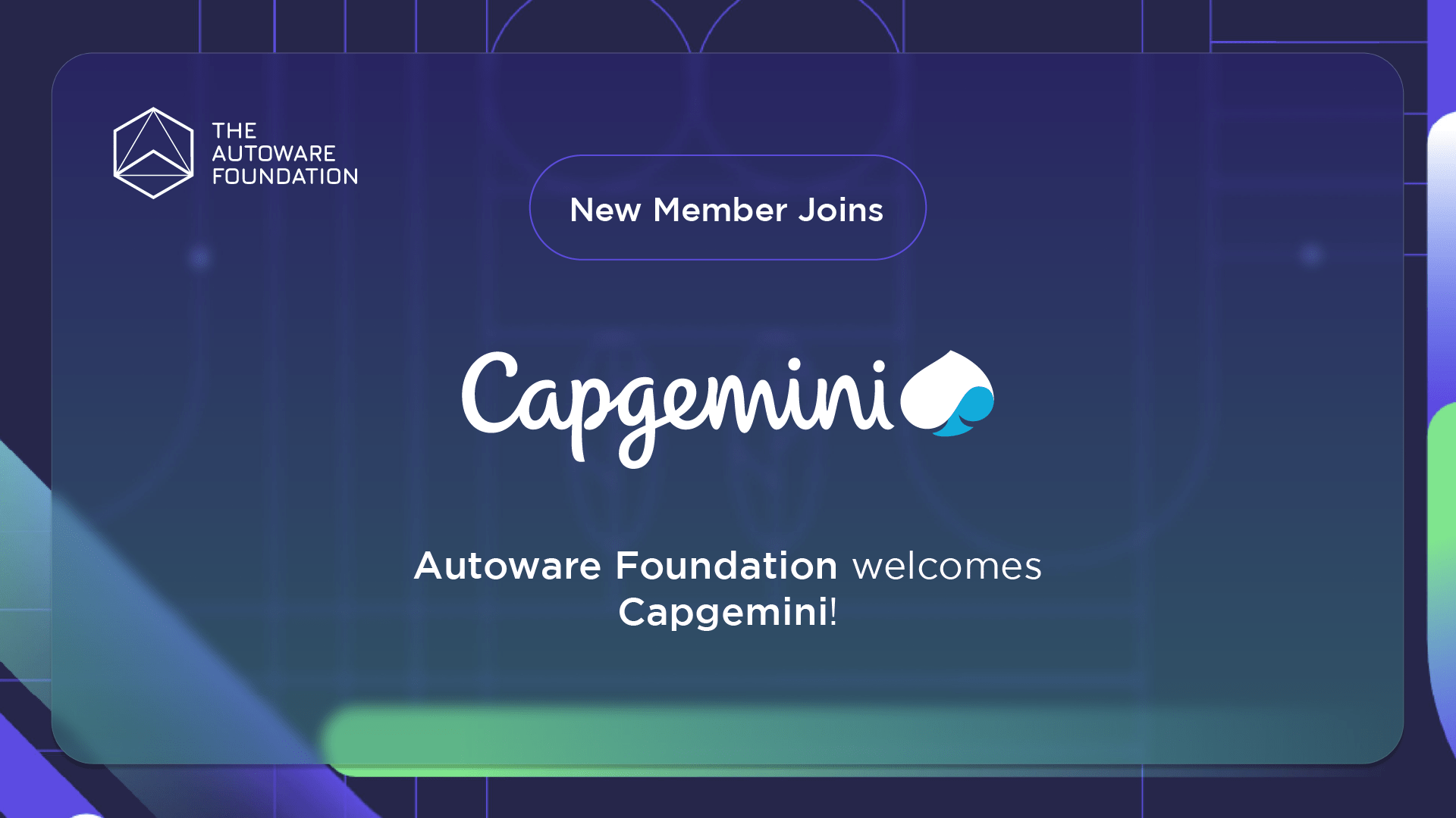 Capgemini joins the Autoware Foundation!