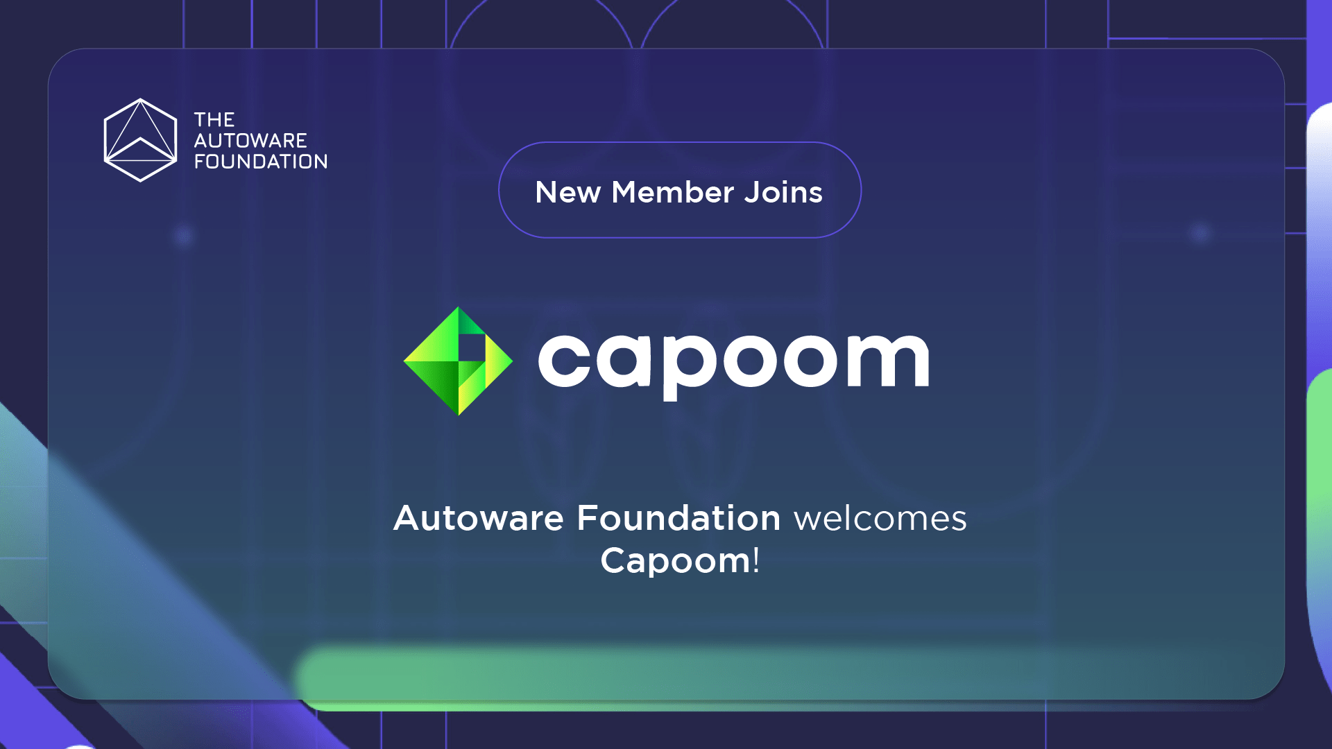 Capoom joins the Autoware Foundation!
